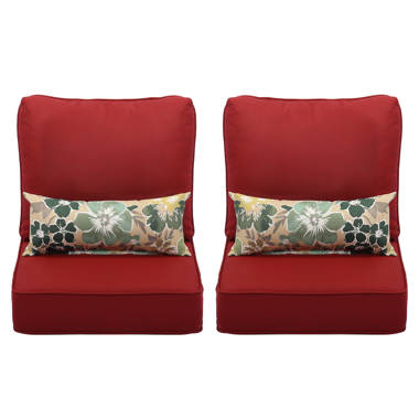 Red best sale outdoor cushion